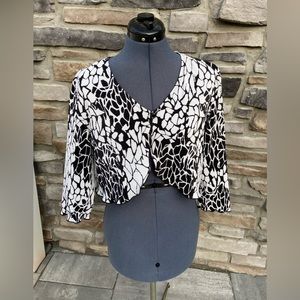Handmade Blouse Turned Halter by SassiSwagShop Black & White Button Closure